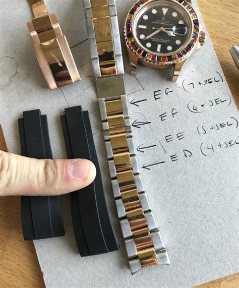 rolex oysterflex bracelet replacement|oysterflex size chart.